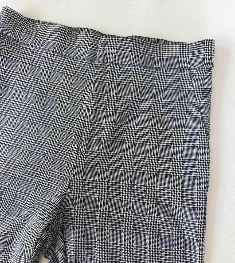 Zara Houndstooth Plaid Pants Women’s Medium Stretch Skinny Cropped Ankle Career